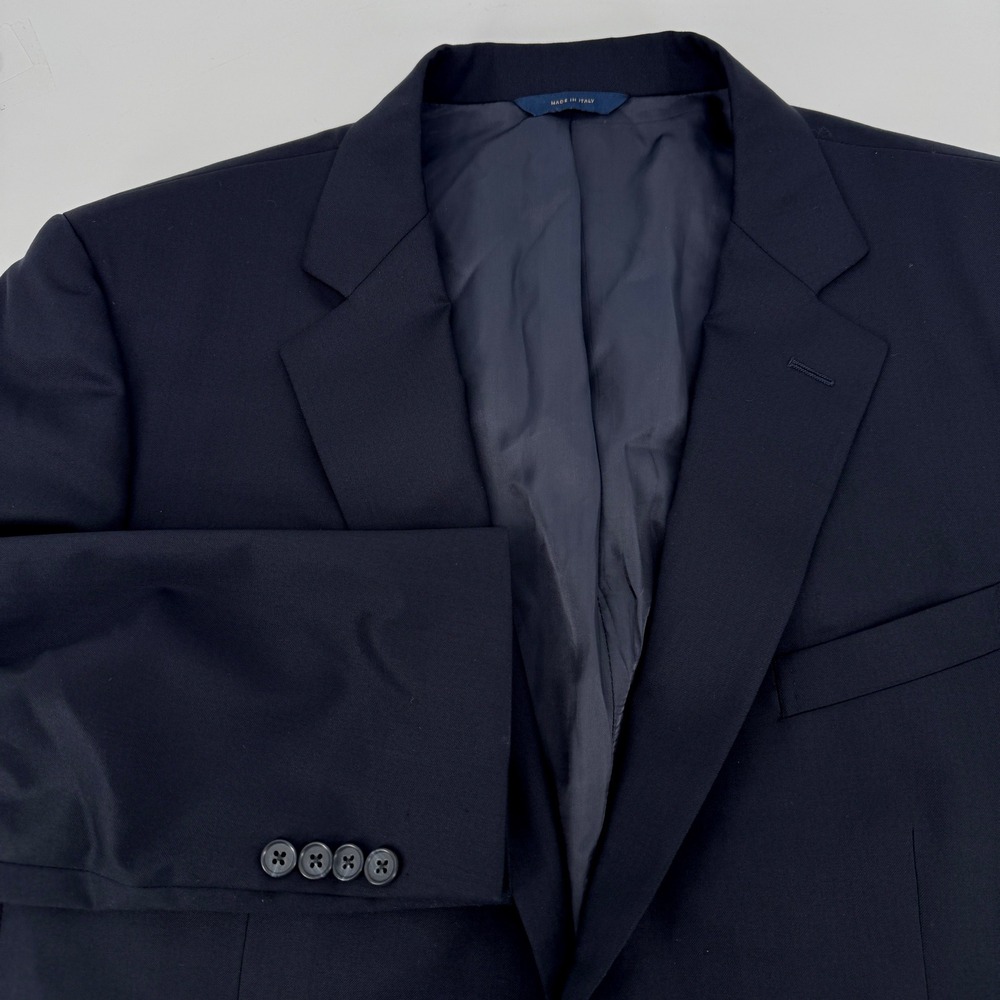 Brooks Brothers Estrato Trabaldo Togna 46R Navy Blue Wool Blazer Made in Italy